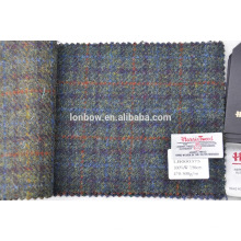 Échantillon gratuit tissé 100% laine tweed tissu pour robe de modèle